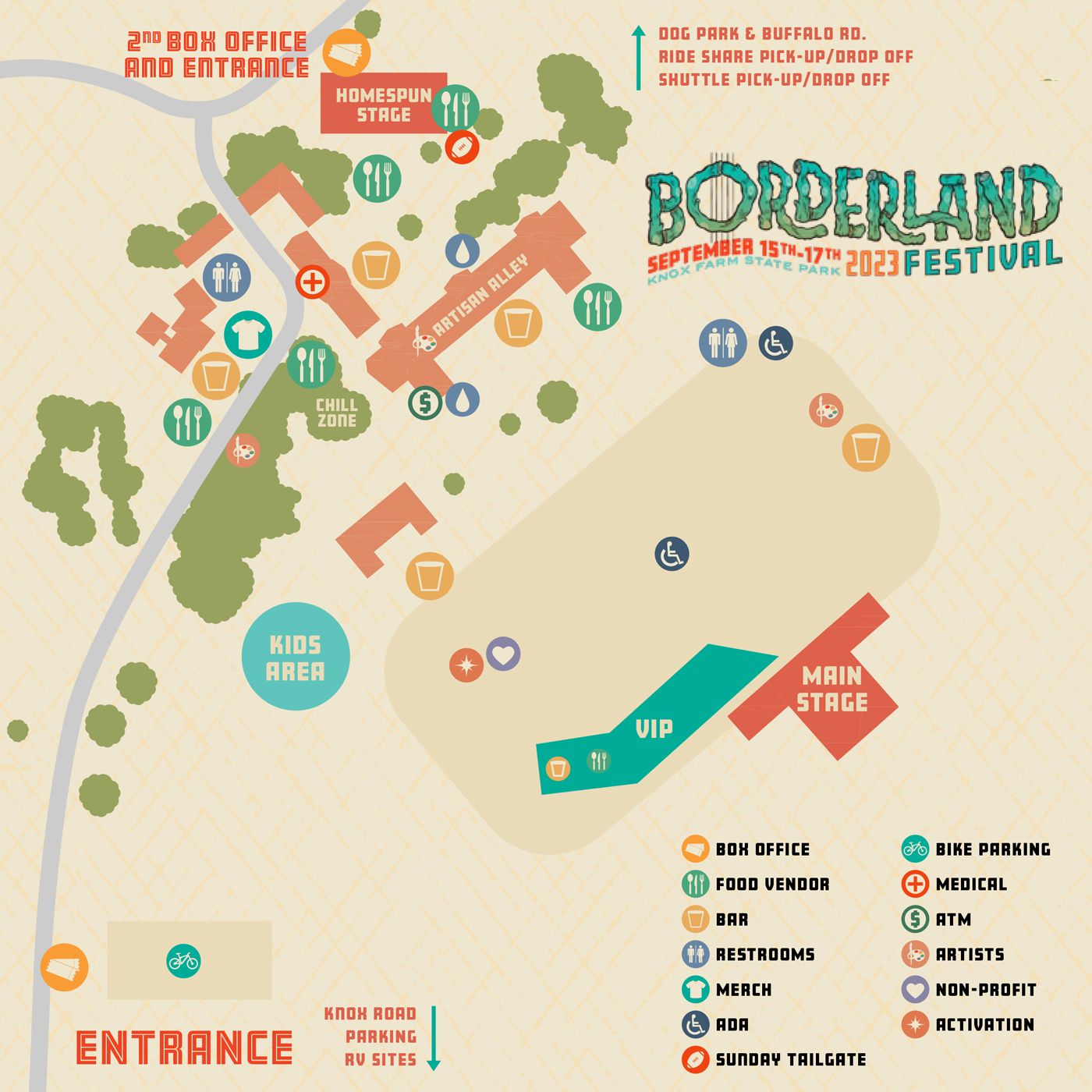 Borderland Festival Map