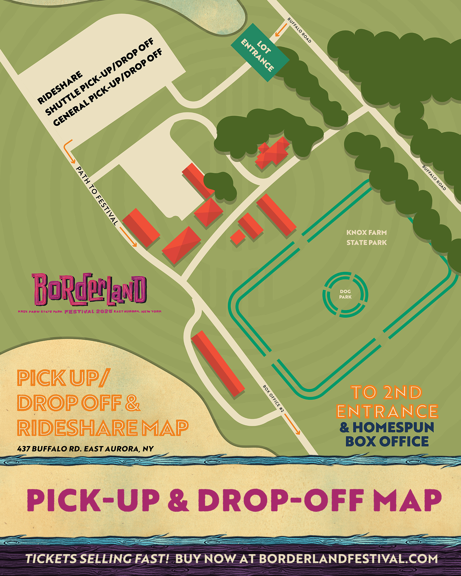 Ride Share / Pick-Up & Drop Off Map