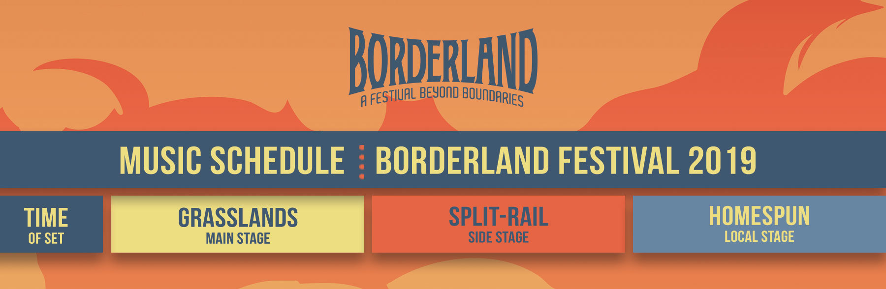 2019 Borderland Music Schedule