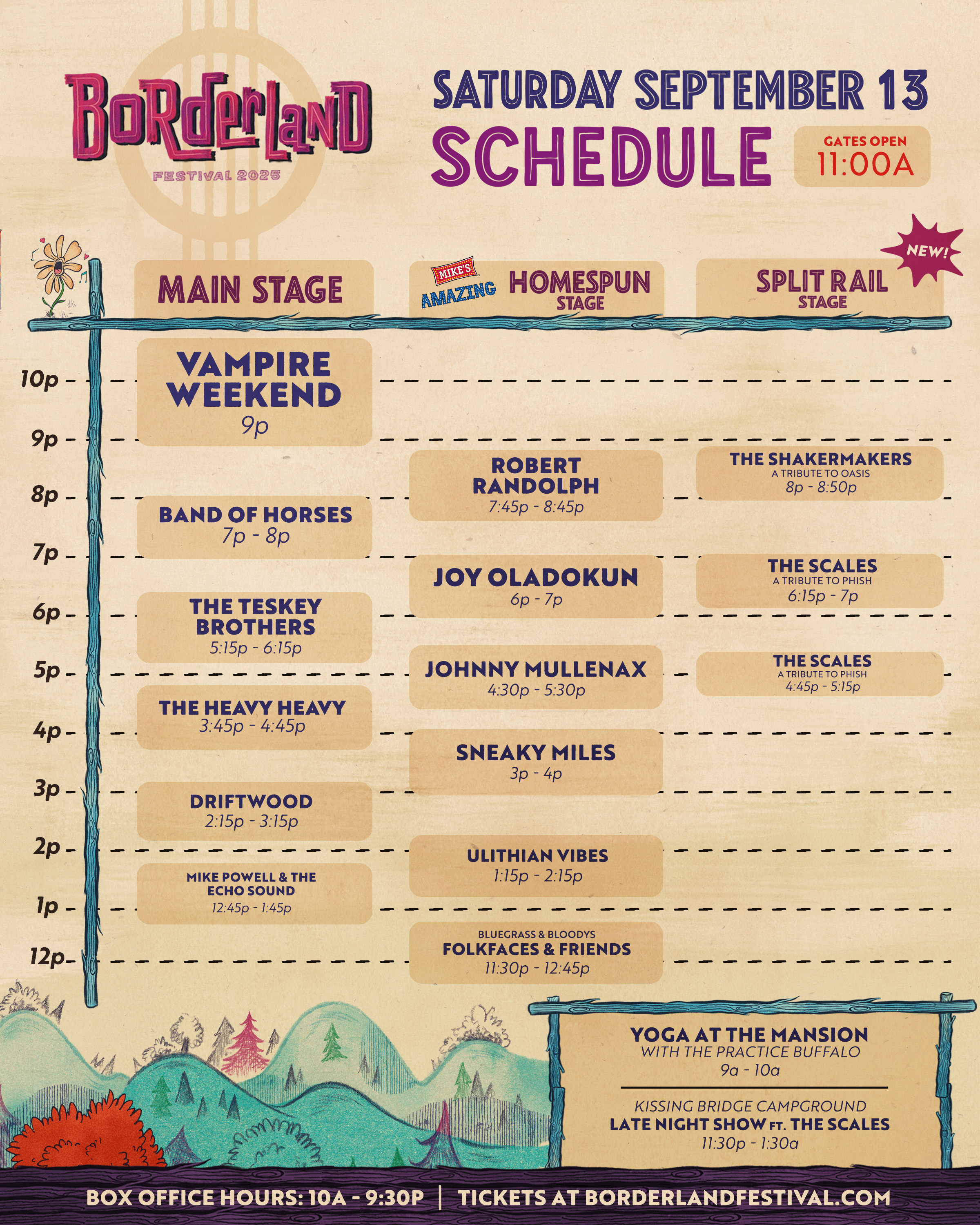 SATURDAY SCHEDULE