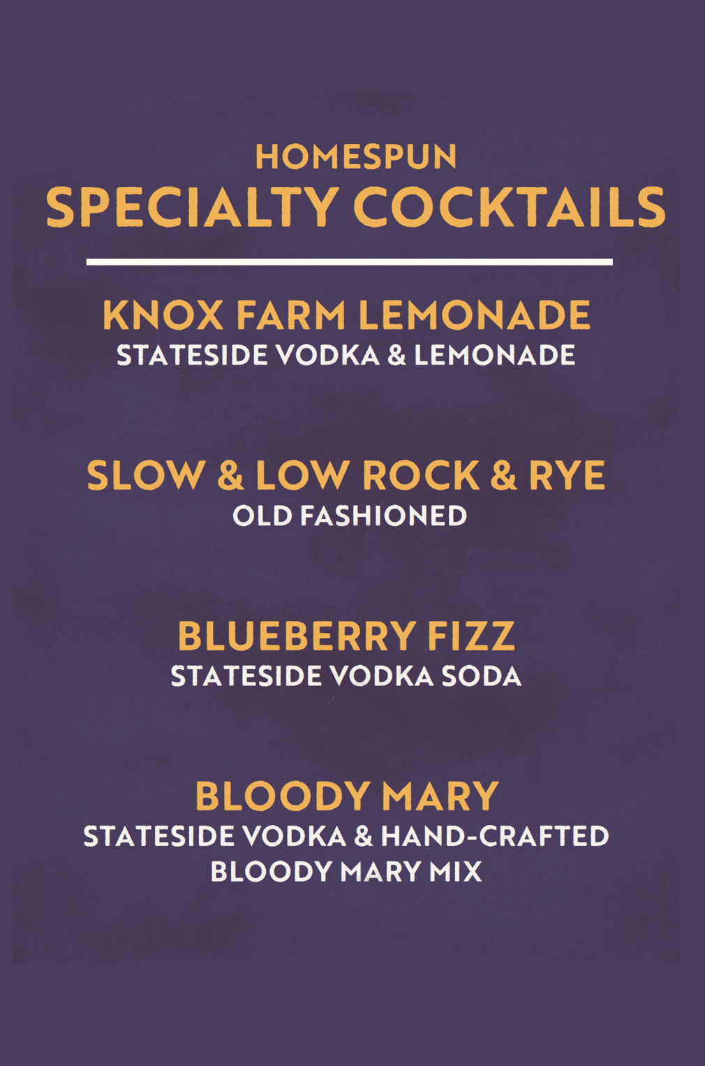Specialty Cocktails